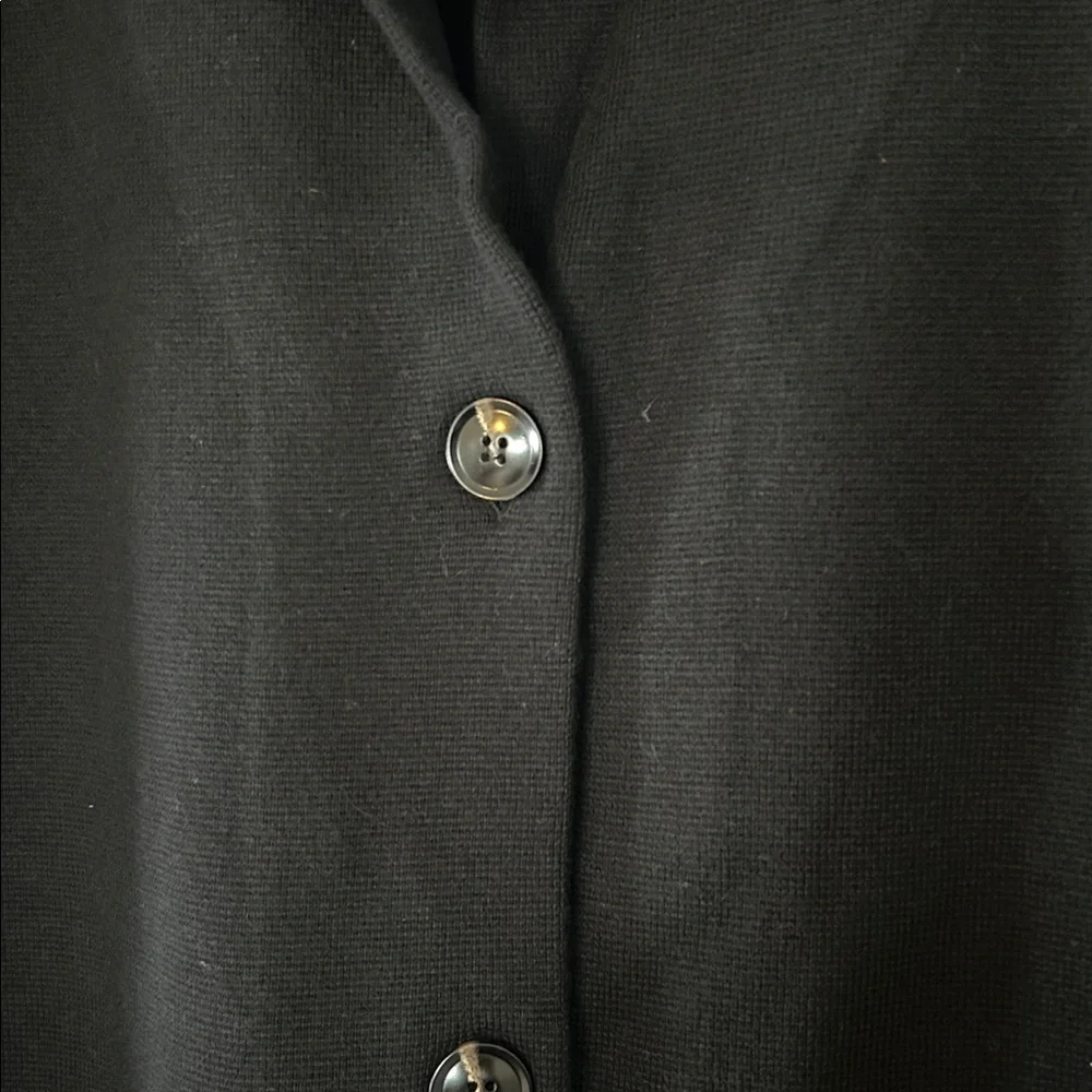 NWT Caroll Paris Three Button Front Patch Pocket Long Cardigan Black Sweater - Picture 3 of 12